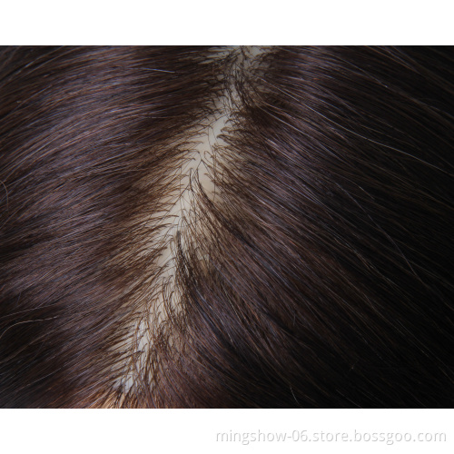 Mingshow real hair practice training head dolls mannequin with natural hair for hairdresser